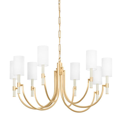 Troy Gustine Chandelier Vintage Gold Leaf