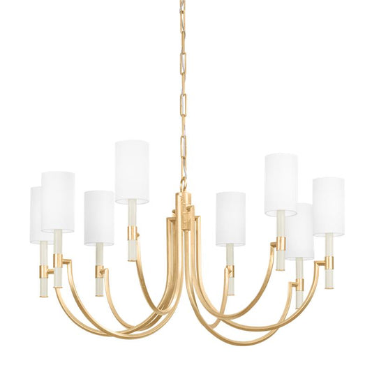 Troy Gustine Chandelier Vintage Gold Leaf