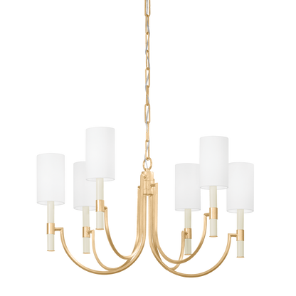 Troy Gustine Chandelier Vintage Gold Leaf