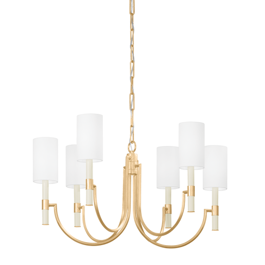 Troy Gustine Chandelier Vintage Gold Leaf