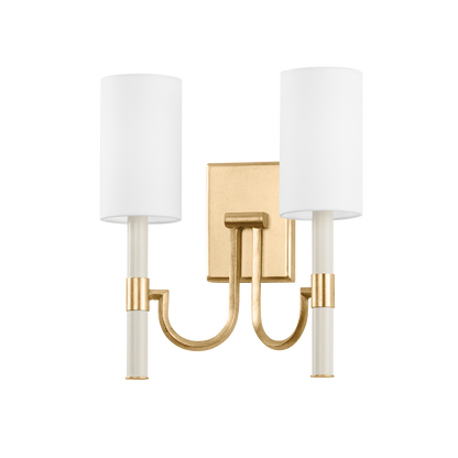 Troy Gustine Wall Sconce Vintage Gold Leaf