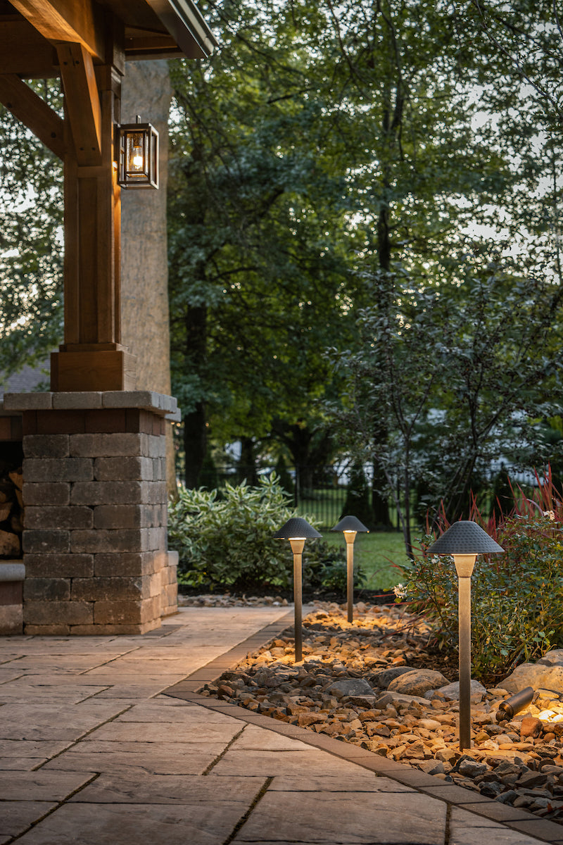 Hardy Island Small Hammered LED Path Light