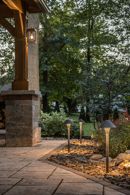 Hardy Island Small Hammered LED Path Light