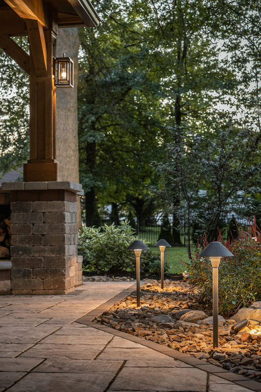 Hardy Island Small Hammered LED Path Light