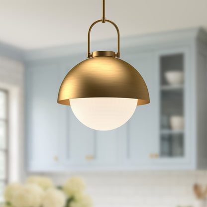 Harper 16" Opal Glass 1-Light Pendant