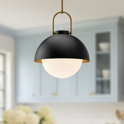 Harper 16" Opal Glass 1-Light Pendant