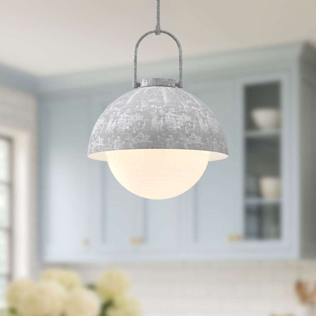 Harper 16" Opal Glass 1-Light Pendant