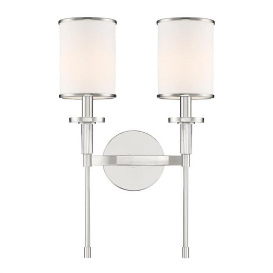 Crystorama Hatfield Wall Sconce Polished Nickel
