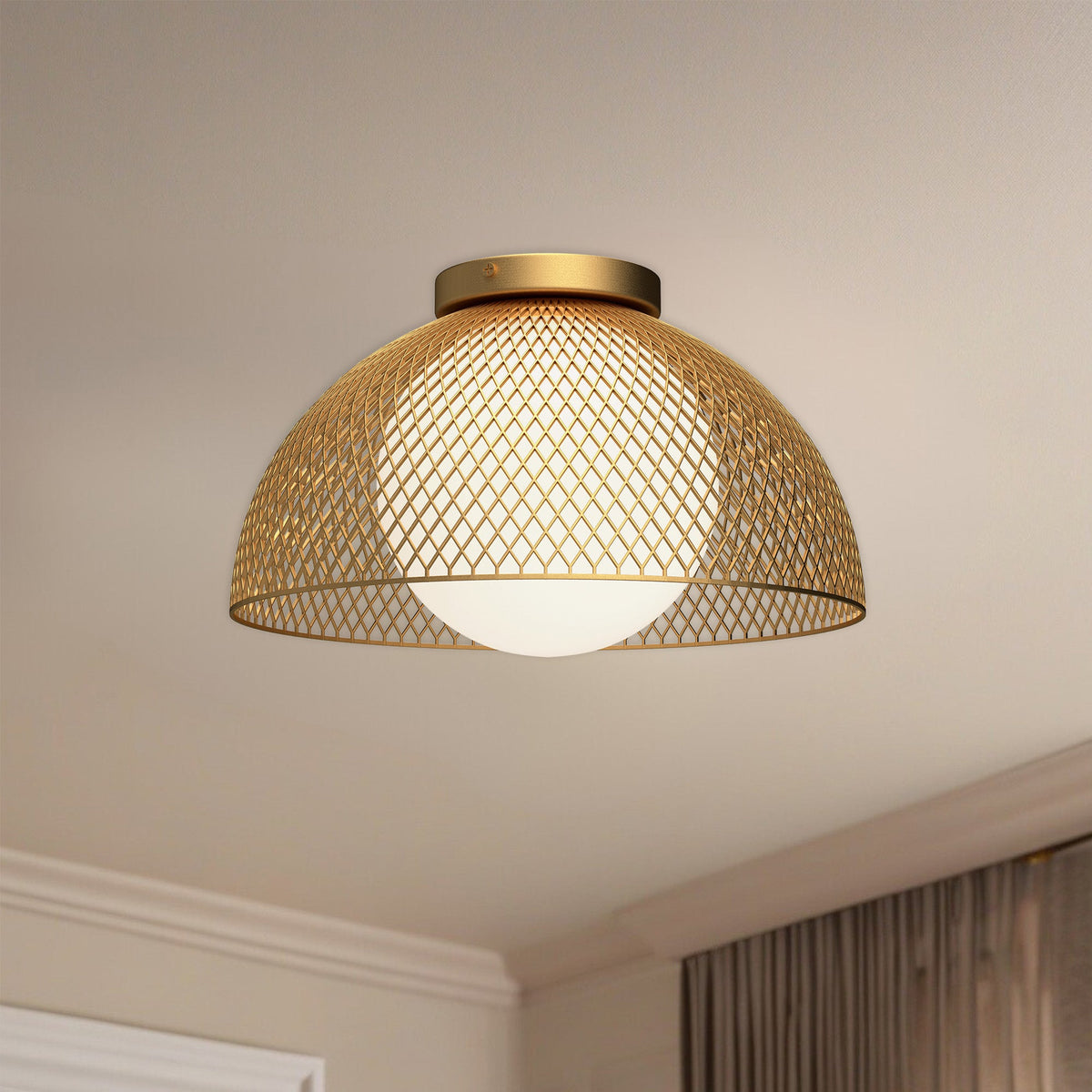Haven 12 in Opal Glass Flush Mount