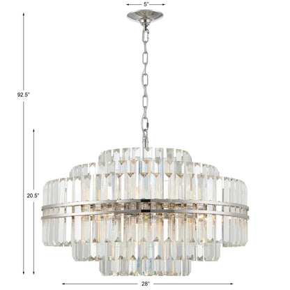 Crystorama Hayes 28" 16-Light Chandelier - dimensions