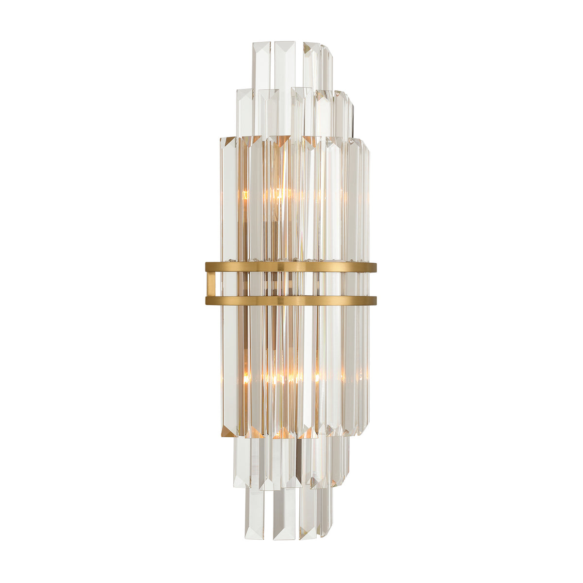 Crystorama Hayes 2-Light Wall Sconce Aged Brass - detail