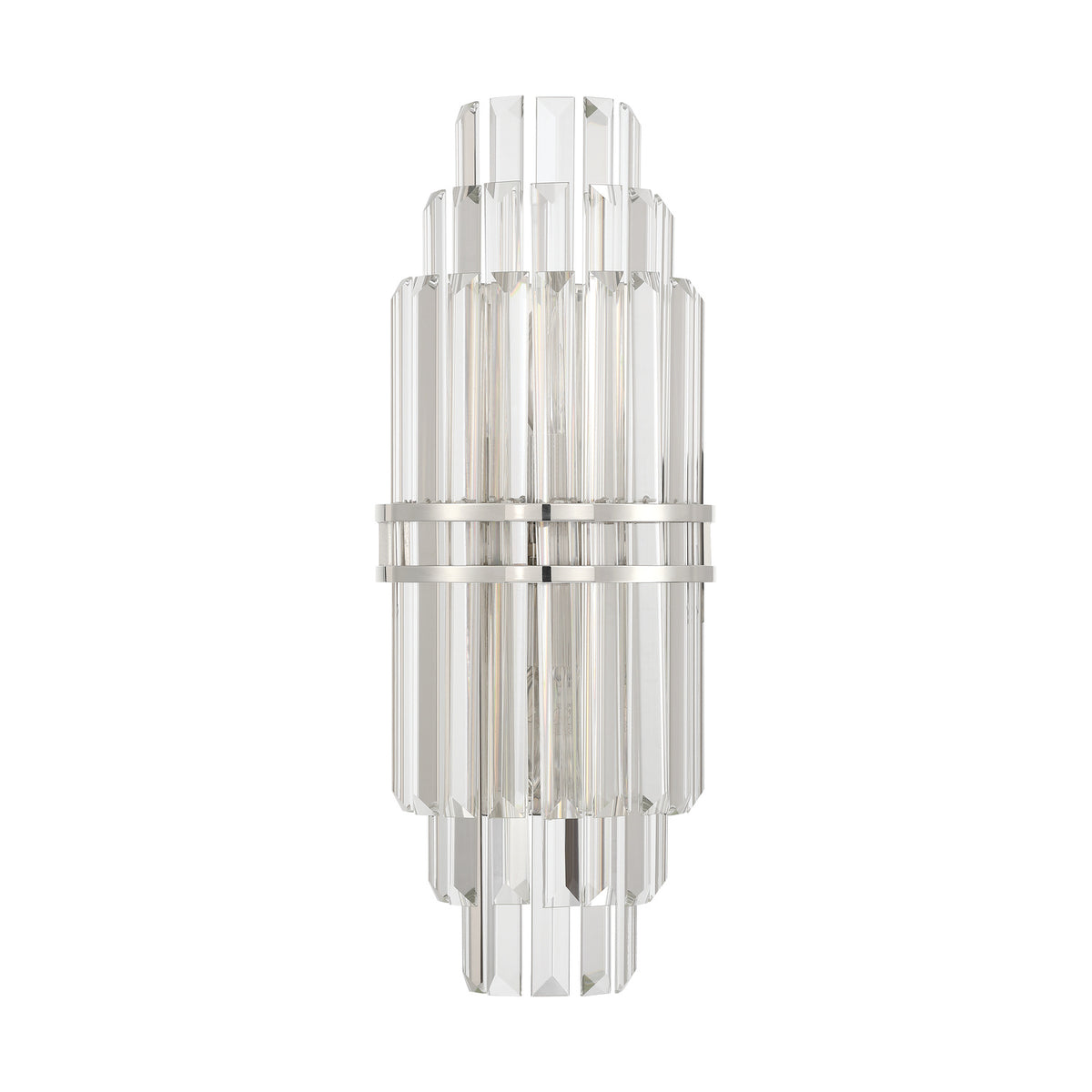 Crystorama Hayes 2-Light Wall Sconce Polished Nickel - detail
