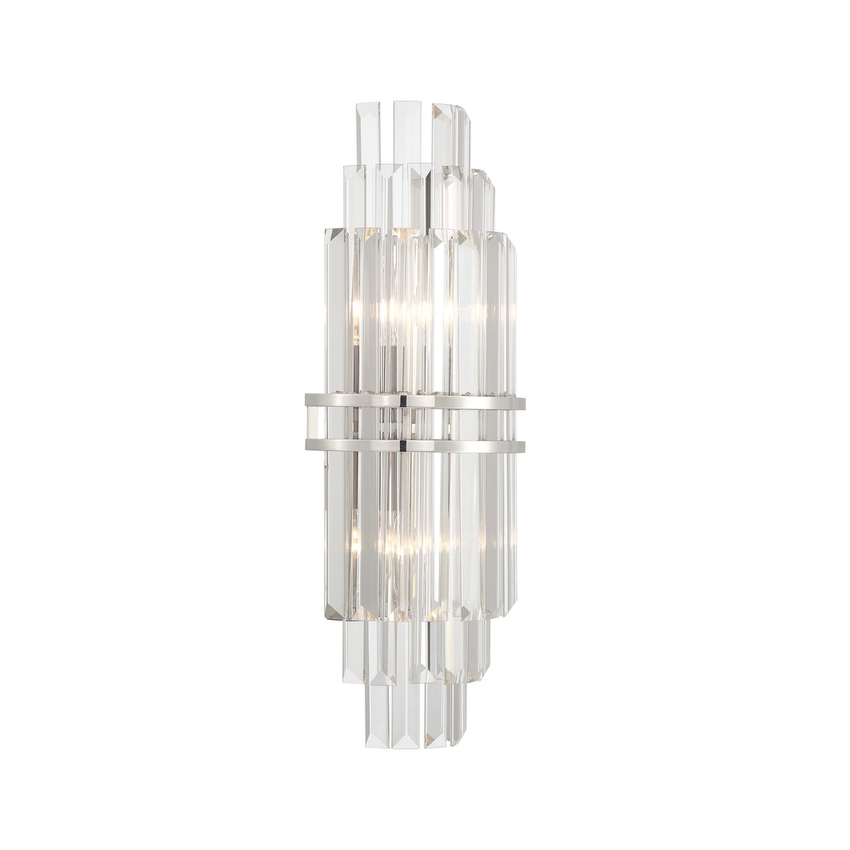 Crystorama Hayes 2-Light Wall Sconce Polished Nickel - detail