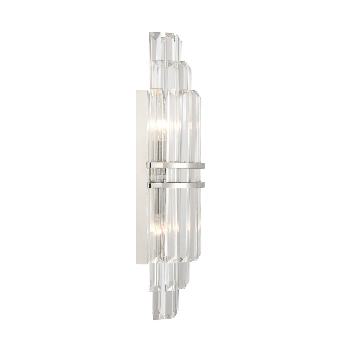 Crystorama Hayes 2-Light Wall Sconce Polished Nickel - detail