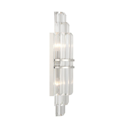 Crystorama Hayes 2-Light Wall Sconce Polished Nickel - detail