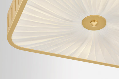 Hudson Valley Henri 4-Light Semi-Flush Mount Aged Brass detail view 5