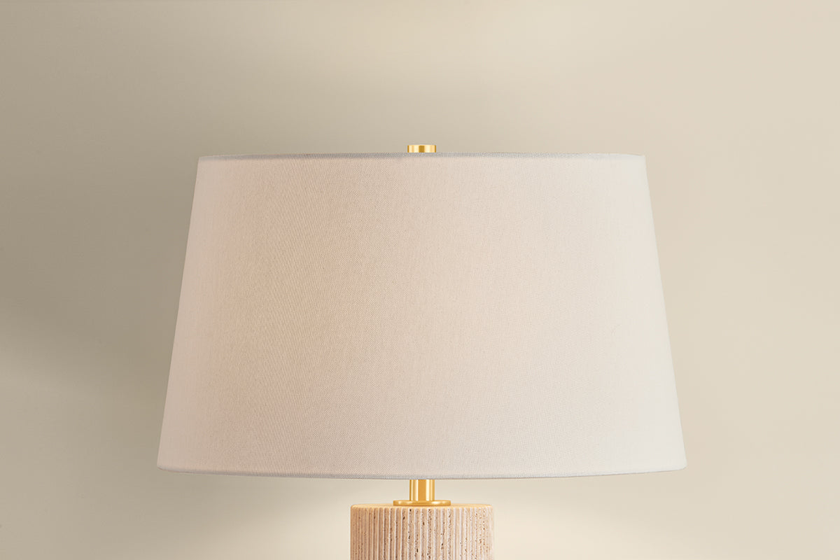 Hudson Valley Highland Mills 18" Table Lamp Aged Brass detail view 1
