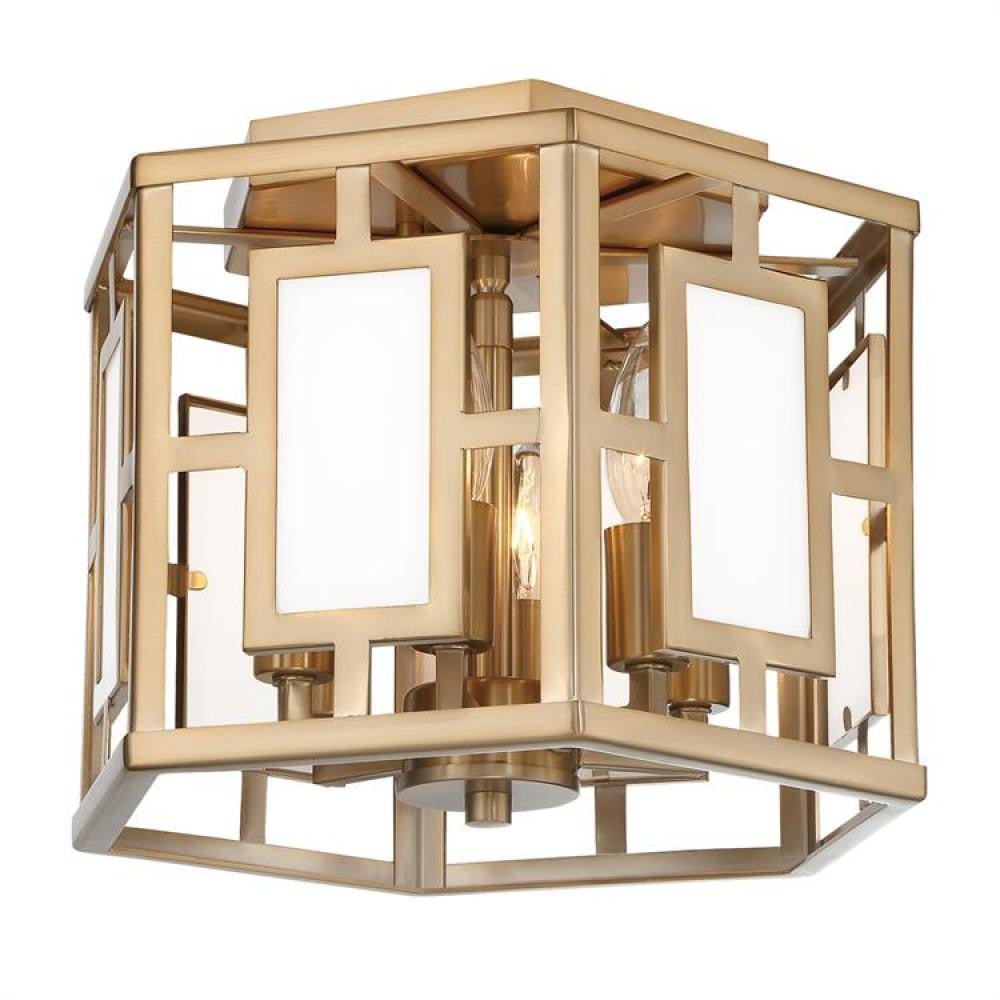 Crystorama Hillcrest Semi Flush Mount Vibrant Gold