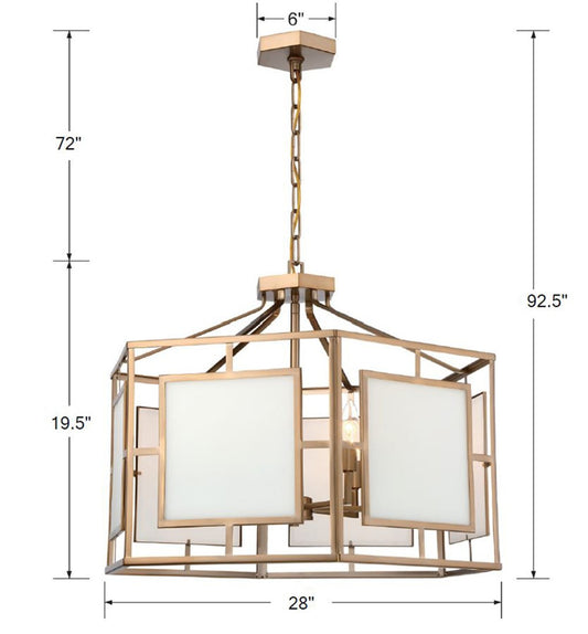 Hillcrest 6 Light Vibrant Gold Chandelier