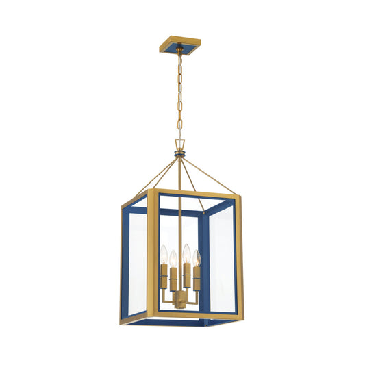 Crystorama Herrick 15" 4-Light Lantern Chandelier