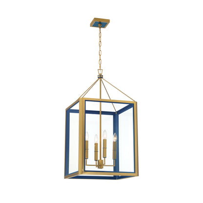 Crystorama Herrick 18" 4-Light Lantern Chandelier