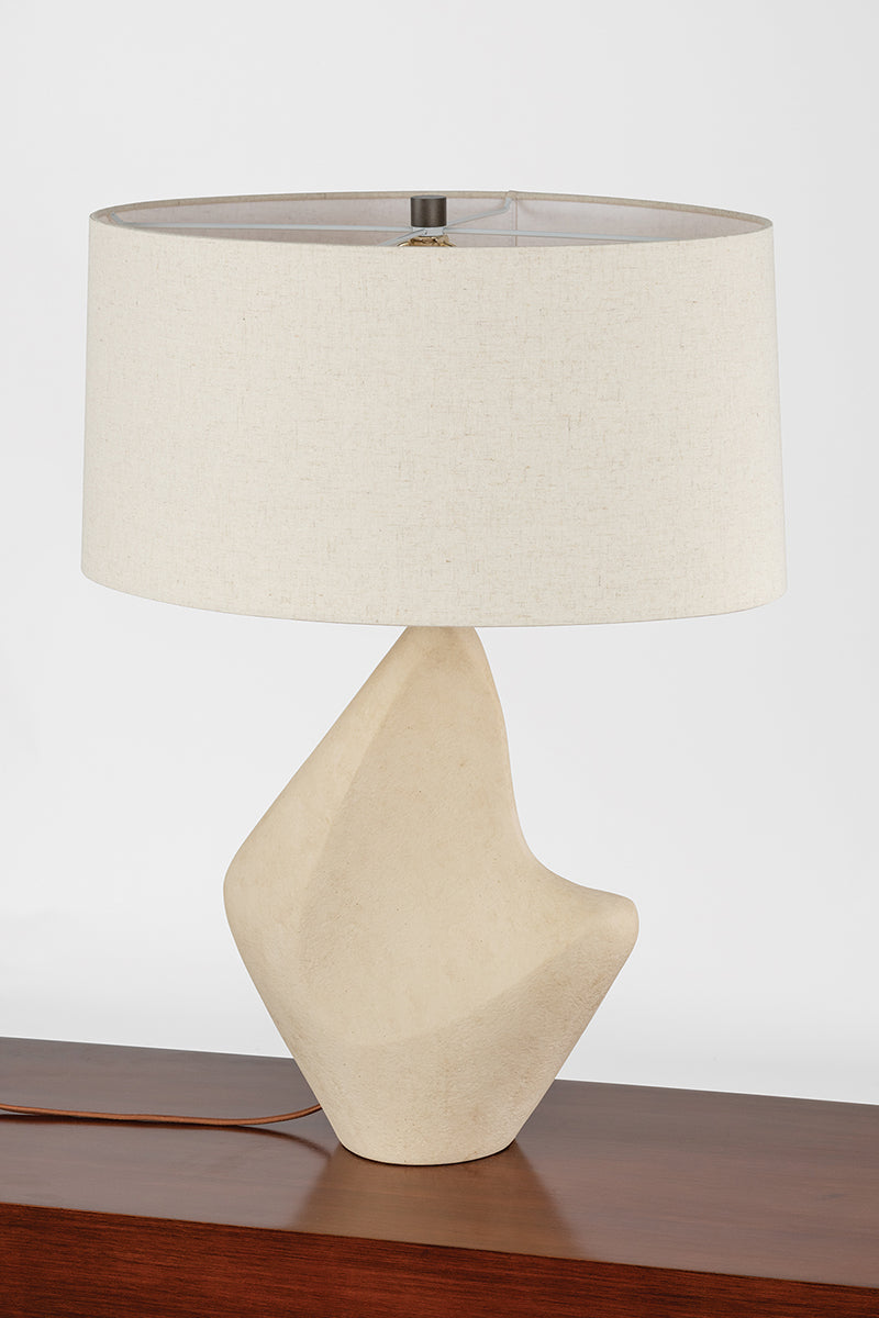 Troy Huntly Table Lamp Bronze / Ceramic Ivory Breakstone Detail 4