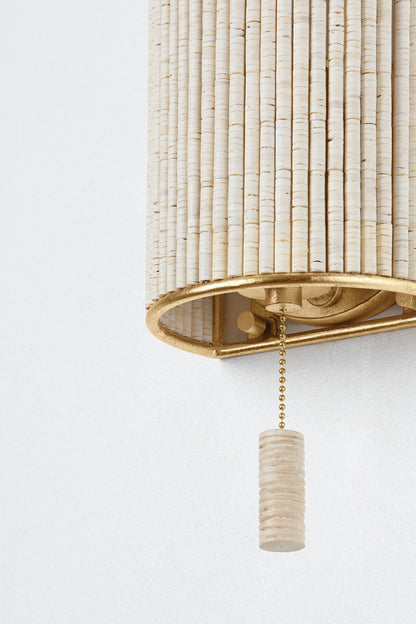 Hudson Valley Hampden Wall Sconce Vintage Gold Leaf detail view 5