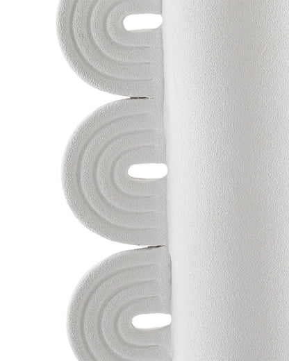 Happy 40 Three Wings White Vase Currey and Company 1200-0399