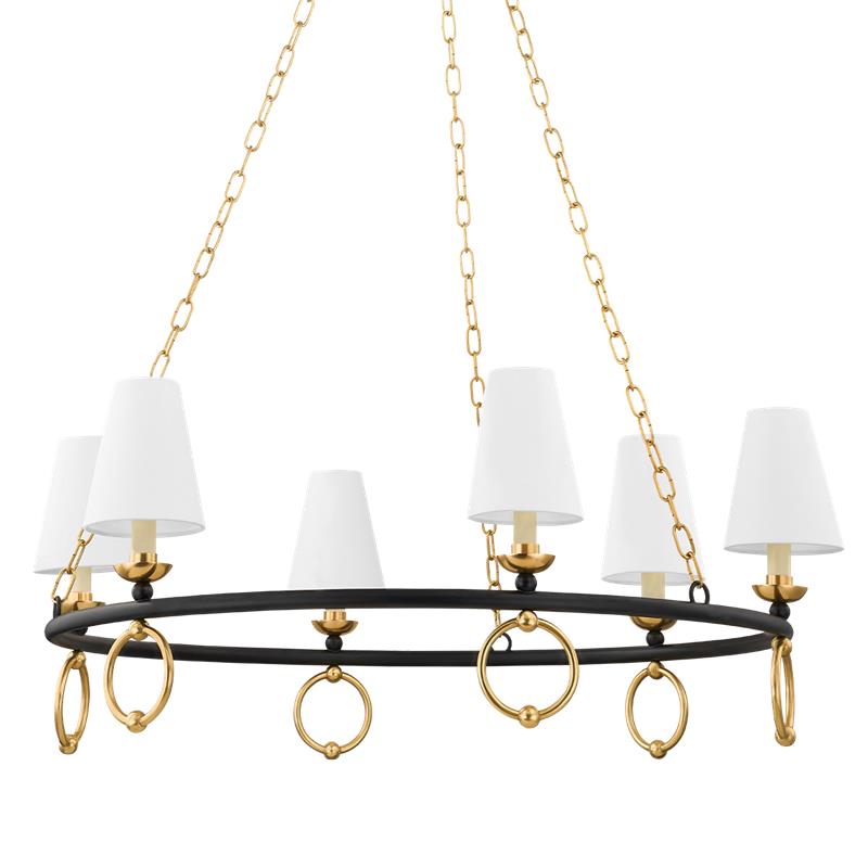 Mitzi by Hudson Valley Lighting Haverford Chandelier Aged Brass