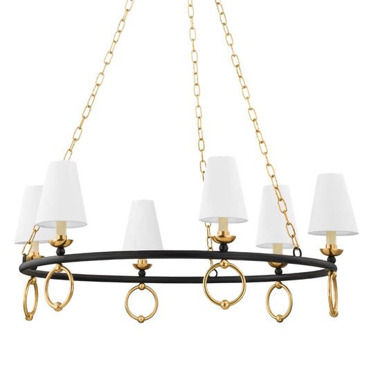 Mitzi by Hudson Valley Lighting Haverford Chandelier Aged Brass
