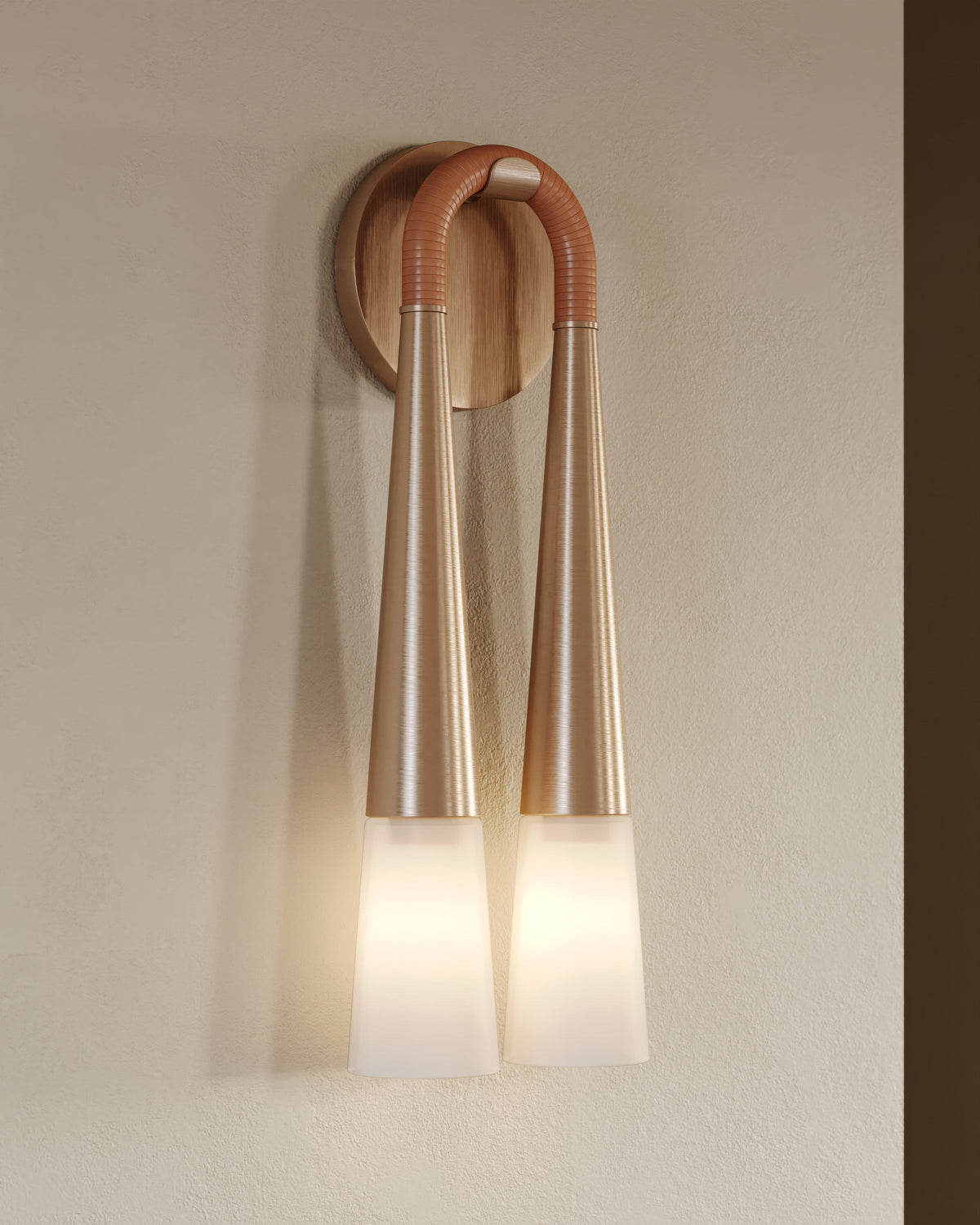 Troy Hawke Wall Sconce Patina Brass Detail 1