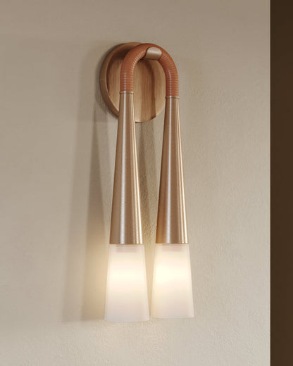 Troy Hawke Wall Sconce Patina Brass Detail 1