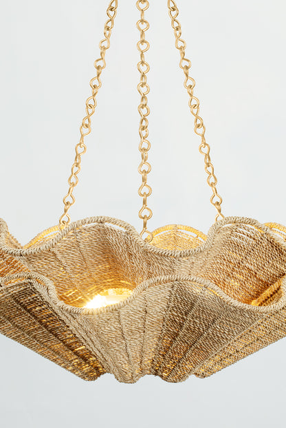 Hudson Valley Hayworth 6-Light Chandelier Vintage Gold Leaf detail view 4