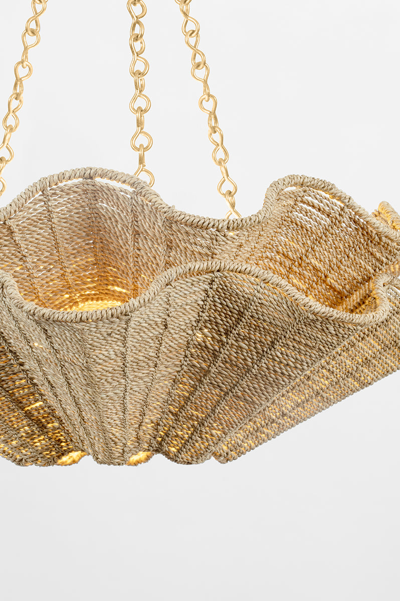 Hudson Valley Hayworth 6-Light Chandelier Vintage Gold Leaf detail view 5