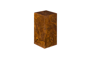 Teak Slice 24-Inch Pedestal Table