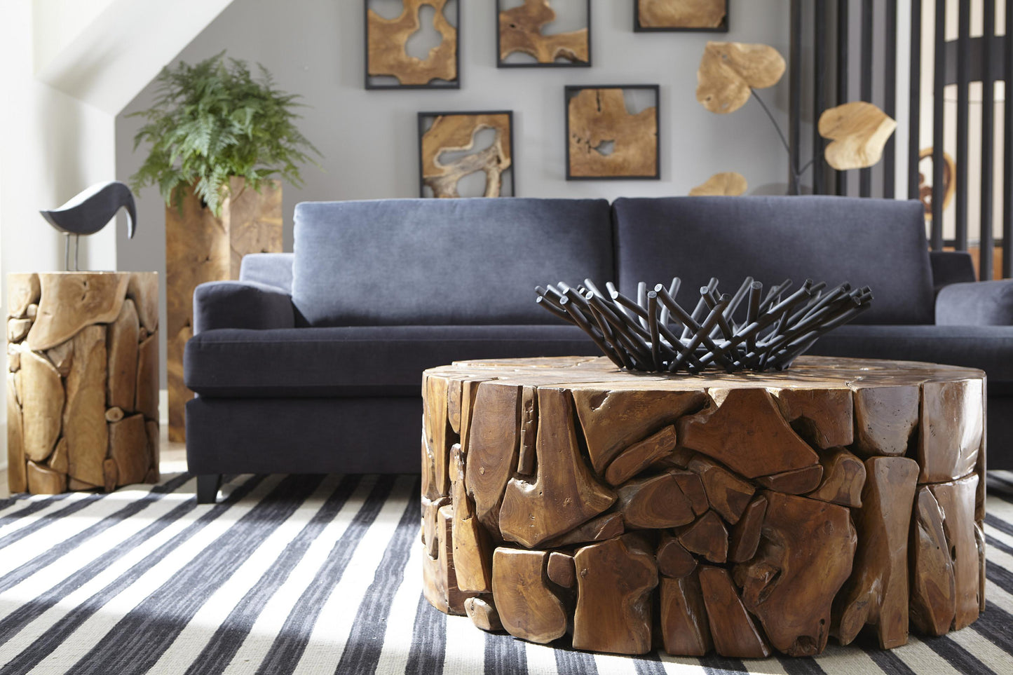 Teak Chunk Coffee Table