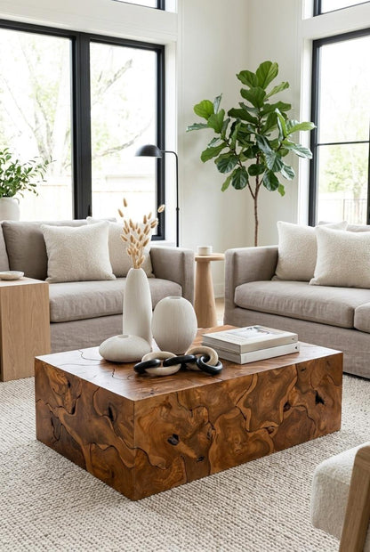 Teak Slice Coffee Table