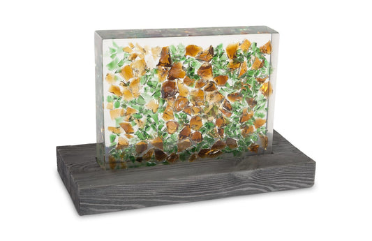 Captured Table Lamp, Clear, Multicolored, 10"H