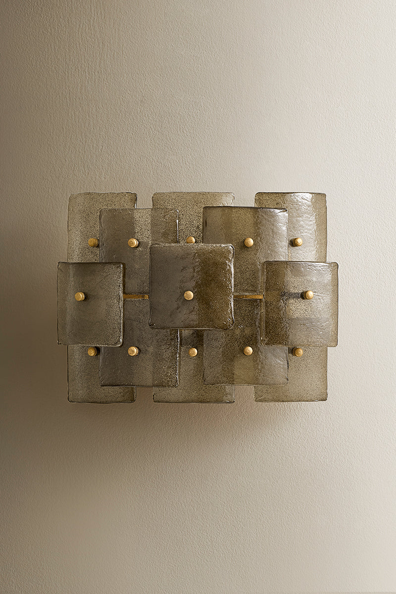 Troy Jacik Wall Sconce Patina Gold Leaf Detail 1