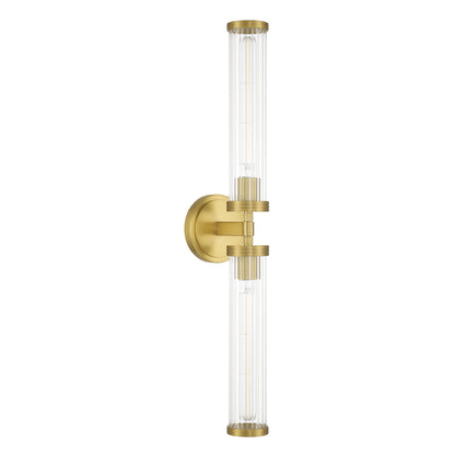 Crystorama Jarvis 29" 2-Light LED Wall Sconce Aged Brass - detail