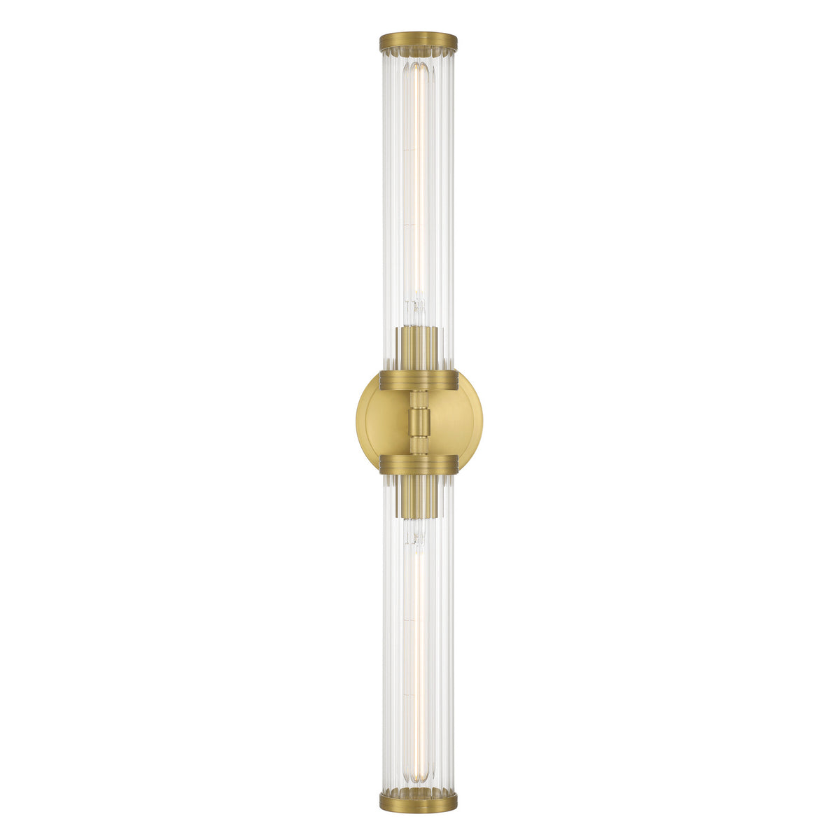 Crystorama Jarvis 29" 2-Light LED Wall Sconce Aged Brass - detail