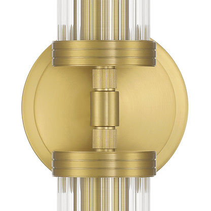 Crystorama Jarvis 29" 2-Light LED Wall Sconce Aged Brass - detail
