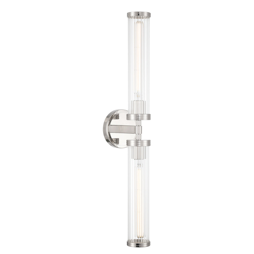 Crystorama Jarvis 29" 2-Light Bathroom Vanity Polished Nickel