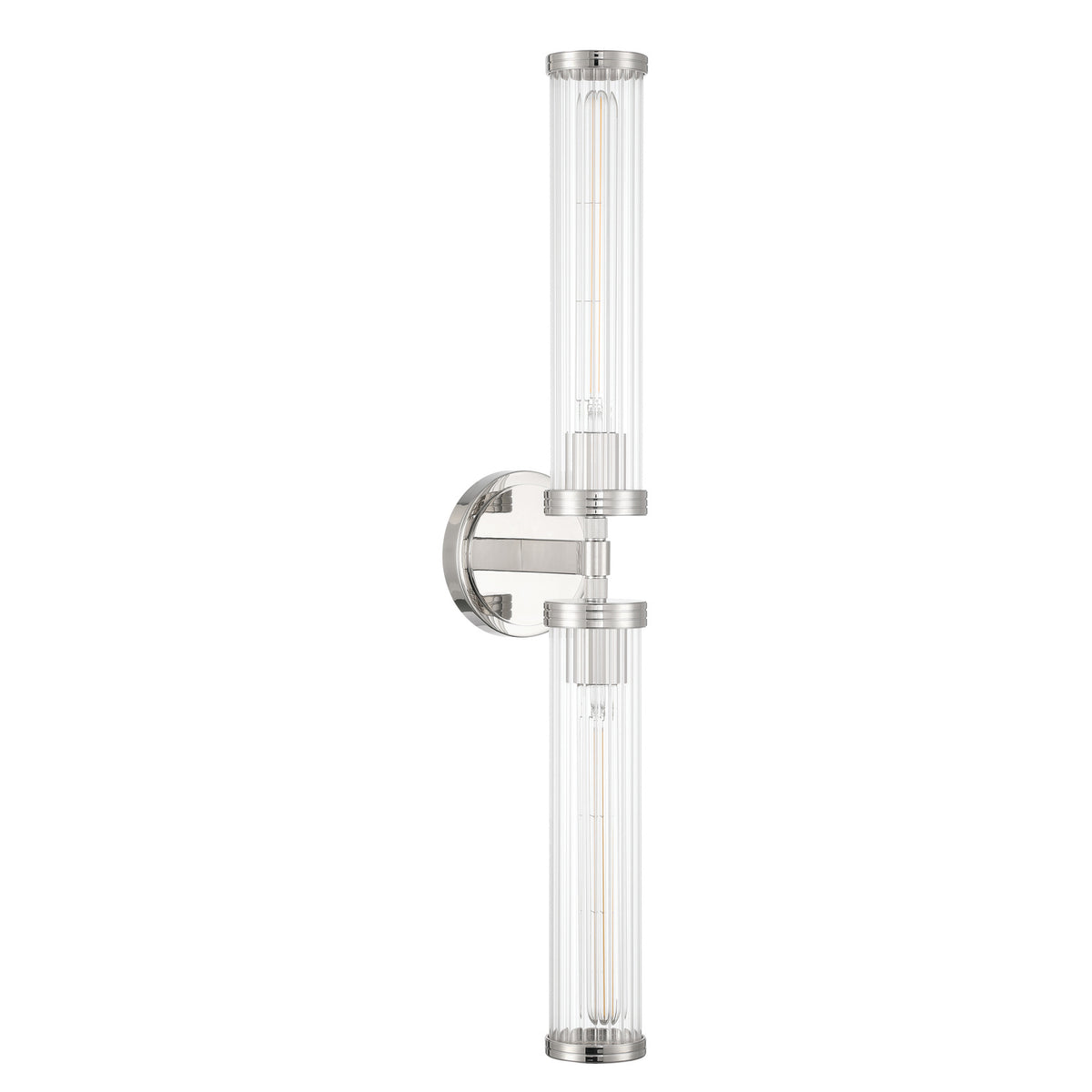 Crystorama Jarvis 29" 2-Light LED Wall Sconce Polished Nickel - detail