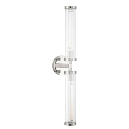Crystorama Jarvis 29" 2-Light LED Wall Sconce Polished Nickel - detail