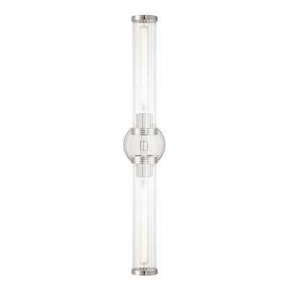 Crystorama Jarvis 29" 2-Light LED Wall Sconce Polished Nickel - detail