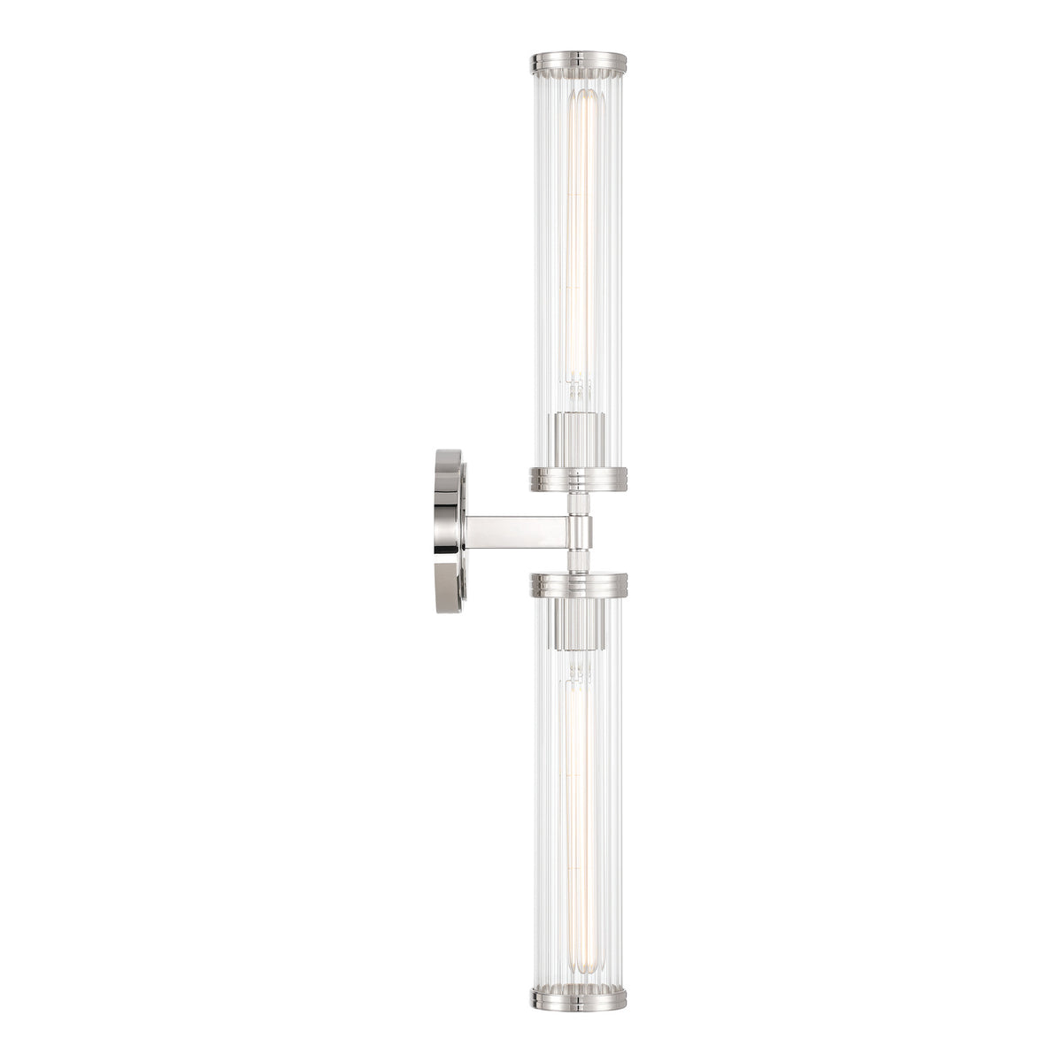 Crystorama Jarvis 29" 2-Light LED Wall Sconce Polished Nickel - detail