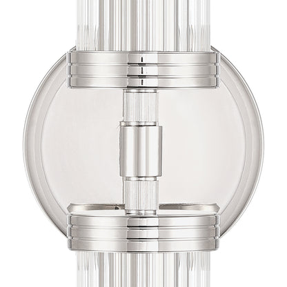 Crystorama Jarvis 29" 2-Light LED Wall Sconce Polished Nickel - detail