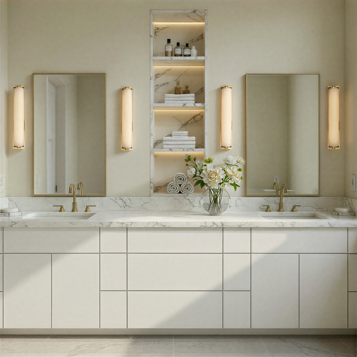 Crystorama Jarvis 24.5" LED Bathroom Vanity Aged Brass - lifestyle