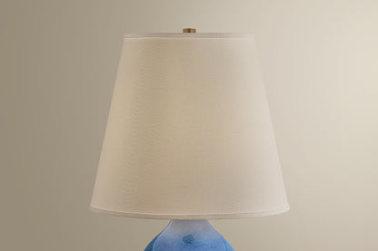 Troy Jarvis Table Lamp Patina Brass / Ceramic Dappled Lapis Detail 1